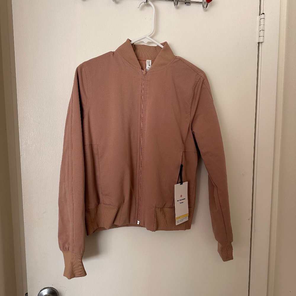 NWT- Lululemon Non-Stop Cotton Bomber Jacket- Reversible Jacket- Size 8